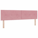 LED Box Spring Bed med madras Lyserød 180 x 200 cm Fløjl