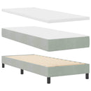 LED Box Spring Bed med madras med LED Lysegrå 80 x 200 cm Fløjl