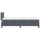LED Box Spring Bed med madras Mørkegrå 80 x 200 cm Fløjl