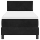 LED Box Spring Bed med madras med LED Sort 80 x 200 cm Fløjl