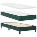 LED Box Spring Bed med madras Mørkegrøn 80 x 200 cm Fløjl