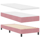 LED Box Spring Bed med hovedgærde Lyserød 80 x 200 cm Fløjl