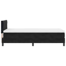 LED Box Spring Bed med madras med LED Sort 90 x 190 cm Fløjl