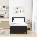 LED Box Spring Bed med madras med LED Sort 100 x 200 cm Fløjl