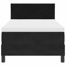 LED Box Spring Bed med madras med LED Sort 100 x 200 cm Fløjl