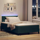 LED Box Spring Bed med madras Mørkegrøn 120 x 190 cm Fløjl