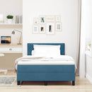 LED Box Spring Bed med hovedgærde Mørk blå 120 x 190 cm Fløjl