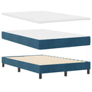 LED Box Spring Bed med hovedgærde Mørk blå 120 x 190 cm Fløjl