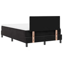 LED Box Spring Bed med madras med LED Sort 120 x 200 cm Fløjl