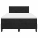 LED Box Spring Bed med madras med LED Sort 120 x 200 cm Fløjl