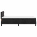 LED Box Spring Bed med madras med LED Sort 120 x 200 cm Fløjl