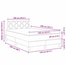 LED Box Spring Bed med madras Mørkegrøn 120 x 200 cm Fløjl