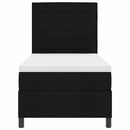 Box spring seng med madras med LED Sort 100 x 200 cm Stof