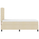 Box spring seng med madras med LED Creme 100 x 200 cm Stof