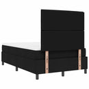 Box spring seng med madras med LED Sort 120 x 190 cm Stof