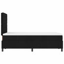 Box spring seng med madras med LED Sort 120 x 190 cm Stof