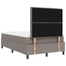 Box spring seng med madras med LED Gråbrun 120 x 190 cm Stof
