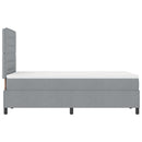 Box spring seng med madras med LED Lysegrå 120 x 200 cm Stof