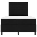 Box spring seng med madras med LED Sort 120 x 200 cm Stof