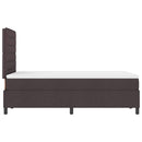 Box spring seng med madras med LED Mørkebrun 120 x 200 cm Stof