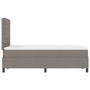 Box spring seng med madras med LED Gråbrun 120 x 200 cm Stof