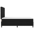 Box spring seng med madras med LED Sort 140 x 190 cm Stof
