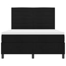Box spring seng med madras med LED Sort 140 x 200 cm Stof