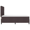 Box spring seng med madras med LED Mørkebrun 160 x 200 cm Stof