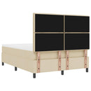 Box spring seng med madras med LED Creme 160 x 200 cm Stof