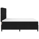 Box spring seng med madras med LED Sort 180 x 200 cm Stof