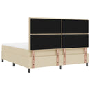 Box spring seng med madras med LED Creme 180 x 200 cm Stof