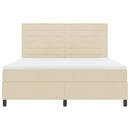 Box spring seng med madras med LED Creme 180 x 200 cm Stof
