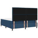 Box spring seng med madras med LED Blå 180 x 200 cm Stof