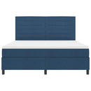 Box spring seng med madras med LED Blå 180 x 200 cm Stof