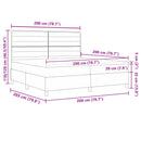 Box spring seng med madras med LED Blå 200 x 200 cm Stof