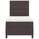 Box spring seng med madras med LED Mørkebrun 80 x 200 cm Stof
