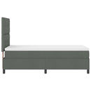 Box spring seng med LED-lysstrimler Mørkegrå 90 x 190 cm Stof
