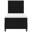 Box spring seng med madras med LED Sort 90 x 190 cm Stof