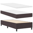Box spring seng med madras med LED Mørkebrun 90 x 190 cm Stof