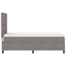 Box spring seng med madras med LED Gråbrun 90 x 190 cm Stof