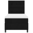 Box spring seng med LED-lysstrimler Sort 100 x 200 cm Stof