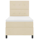 Box spring seng med madras med LED Creme 100 x 200 cm Stof