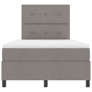 Box spring seng med madras med LED Gråbrun 120 x 190 cm Stof