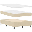Box spring seng med madras med LED Creme 120 x 190 cm Stof