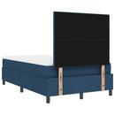 Box spring seng med madras med LED Blå 120 x 190 cm Stof