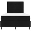 Box spring seng med LED-lysstrimler Sort 120 x 200 cm Stof