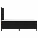 Box spring seng med LED-lysstrimler Sort 120 x 200 cm Stof