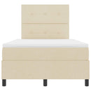 Box spring seng med madras med LED Creme 120 x 200 cm Stof