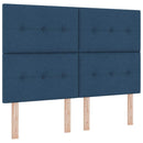Box spring seng med madras med LED Blå 140 x 190 cm Stof