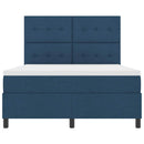Box spring seng med madras med LED Blå 160 x 200 cm Stof